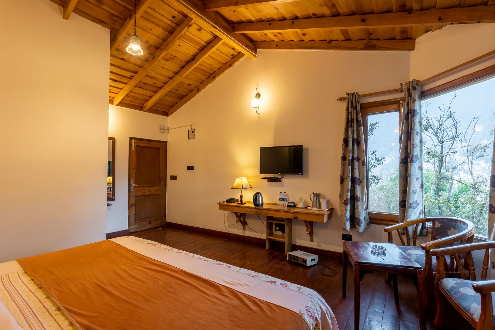 Magnolia C elegant seating area blending comfort and heritage at The Hive Cottage Nainital